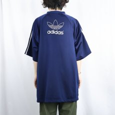 画像4: 90's adidas ロゴ刺繍 半袖トラックジャケット L (4)