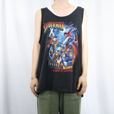 画像2: SPIDER-MAN キャラクタープリント タンクトップ BLACK (2)