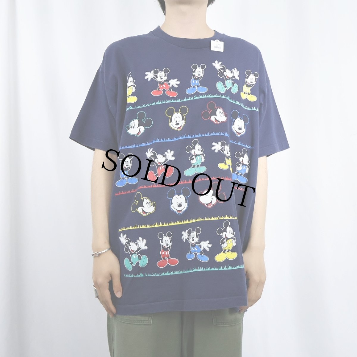 画像2: 90's Disney "MICKEY MOUSE" USA製 キャラクタープリントTシャツ XL (2)