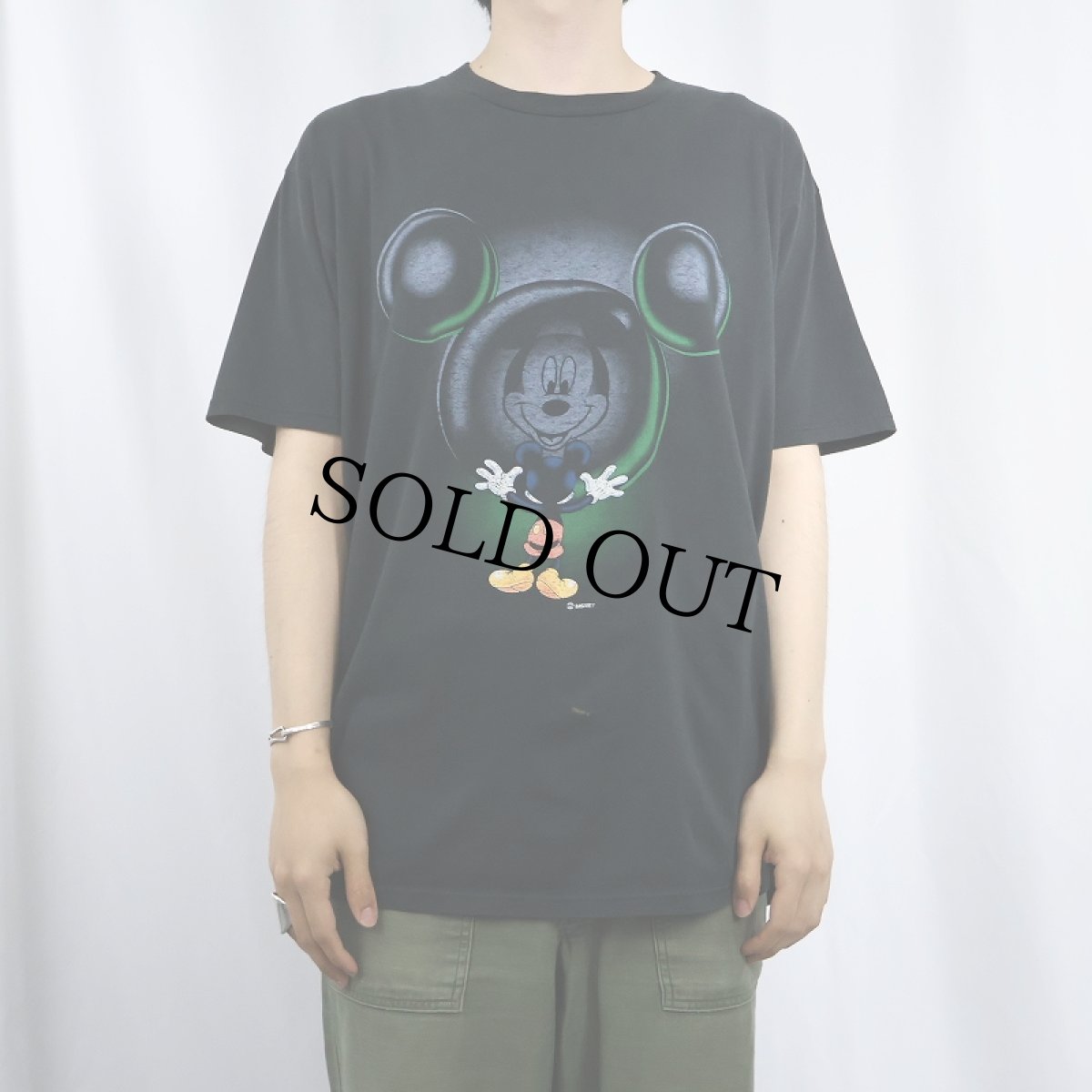 画像2: Disney "MICKEY MOUSE" キャラクタープリントTシャツ BLACK (2)