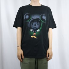 画像2: Disney "MICKEY MOUSE" キャラクタープリントTシャツ BLACK (2)