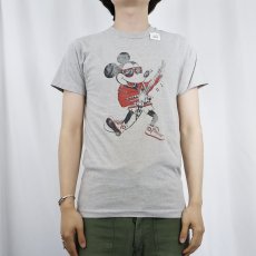 画像2: 80's USA製 MICKEY MOUSE キャラクタープリントTシャツ M (2)