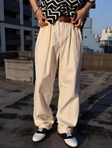 画像3: POLO Ralph Lauren ヘリンボーン織り 2タック コットンスラックス W33 (3)