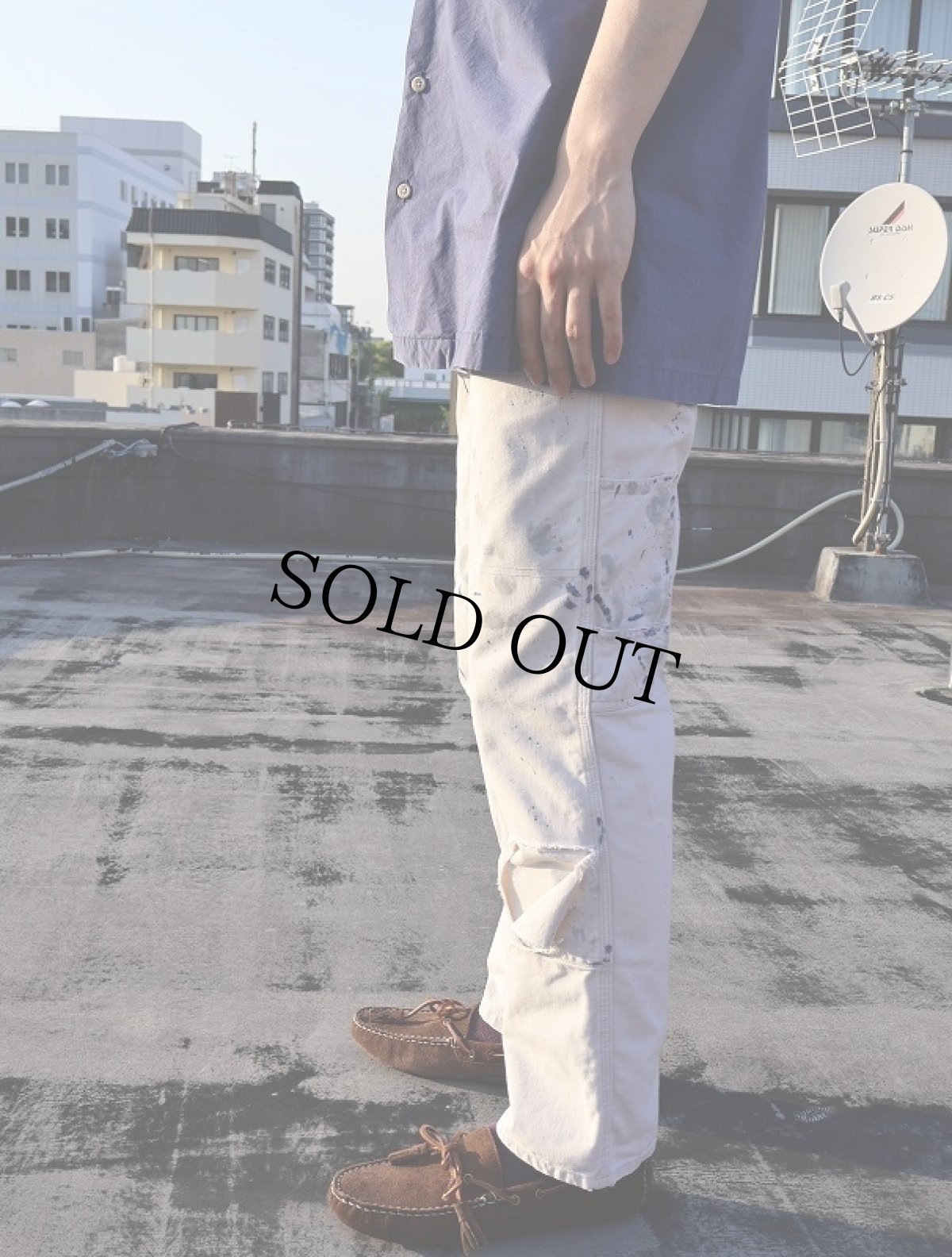 画像5: POLO Ralph Lauren ダブルニー コットンペインターパンツ W31 (5)