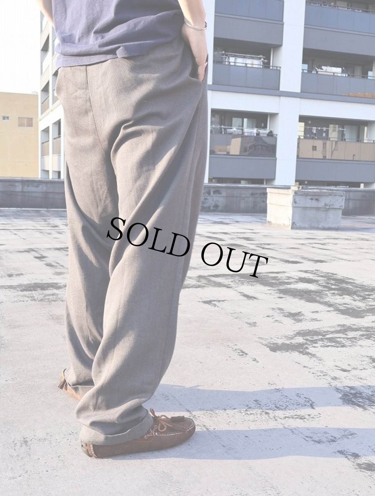 画像3: POLO Ralph Lauren 2タック コットンスラックス W35 (3)