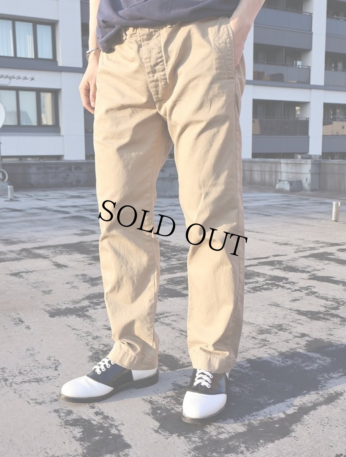 画像2: Ralph Lauren RRL "MILITARY TYPE" コットンチノトラウザーズ W35 (2)