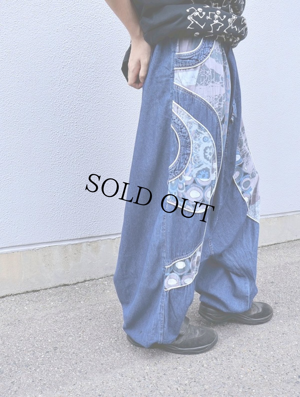 画像3: レイバーデザイン サルエルデニムイージーパンツ XXL (3)