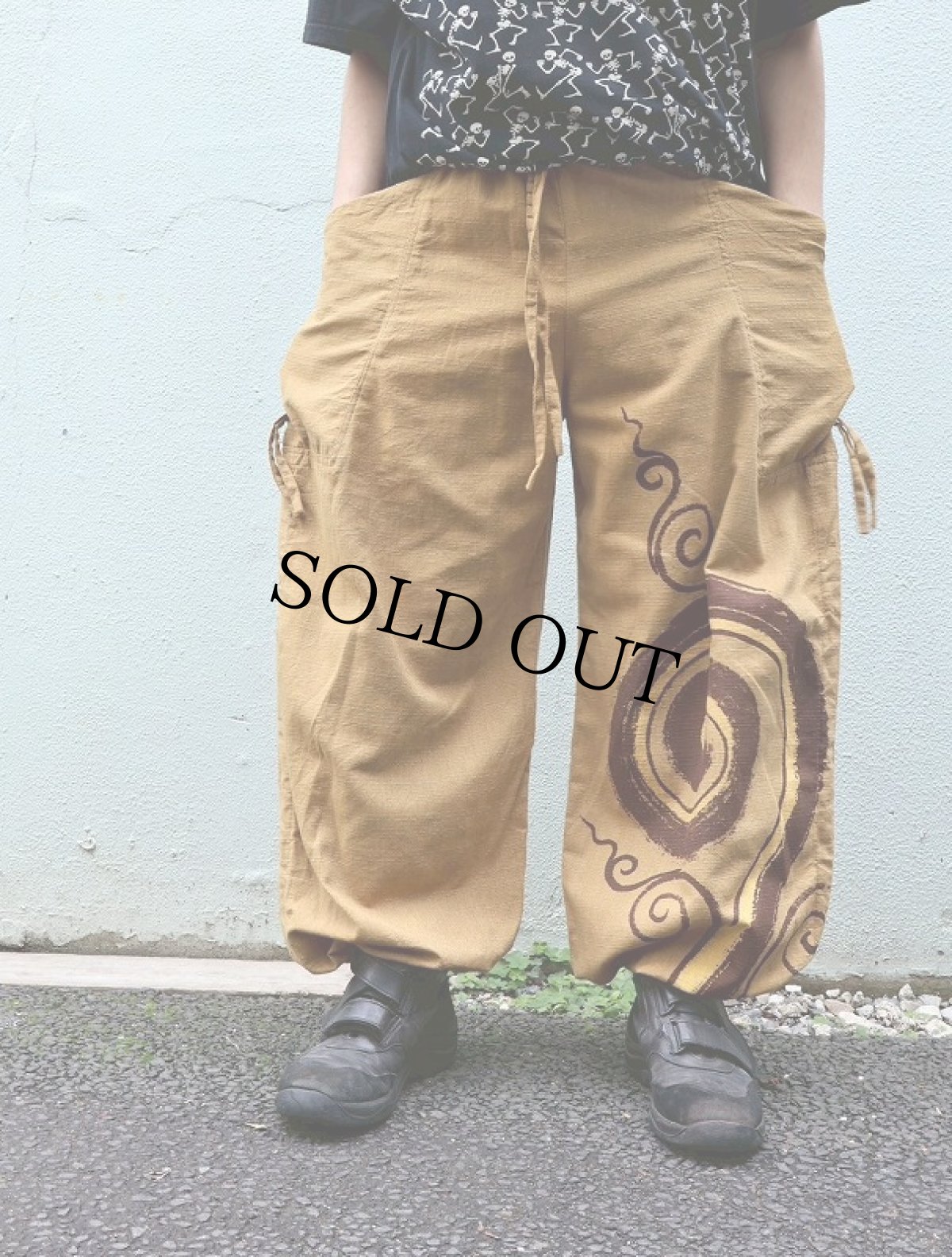 画像2: サルエルリネンイージーパンツ W20-34 (2)