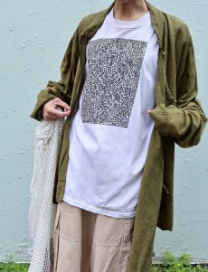 画像2: 90's USA製 ハンドペイントプリントTシャツ L (2)