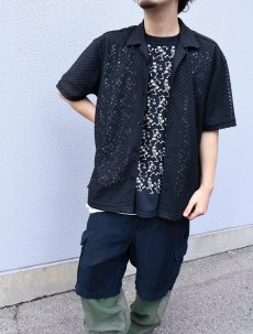 画像1: メッシュシャツ BLACK (1)