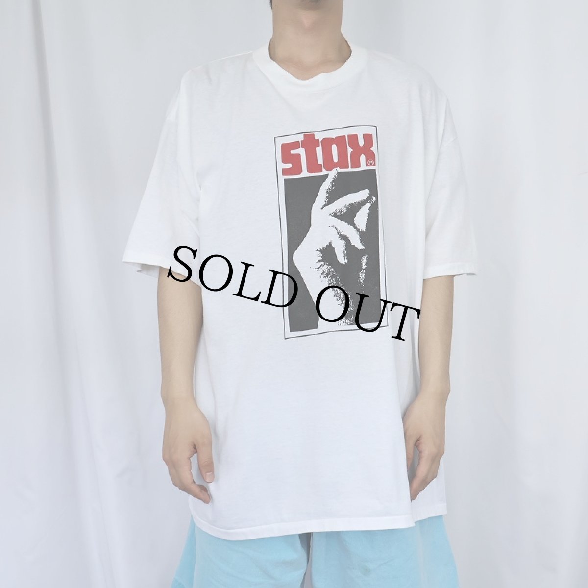 画像2: 90's Stax Records レコードレーベル プリントTシャツ XXL (2)