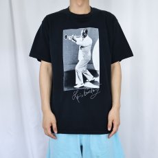 画像3: 〜2000's Louis Armstrong ジャズミュージシャンプリントTシャツ BLACK L (3)