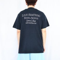 画像4: 〜2000's Louis Armstrong ジャズミュージシャンプリントTシャツ BLACK L (4)