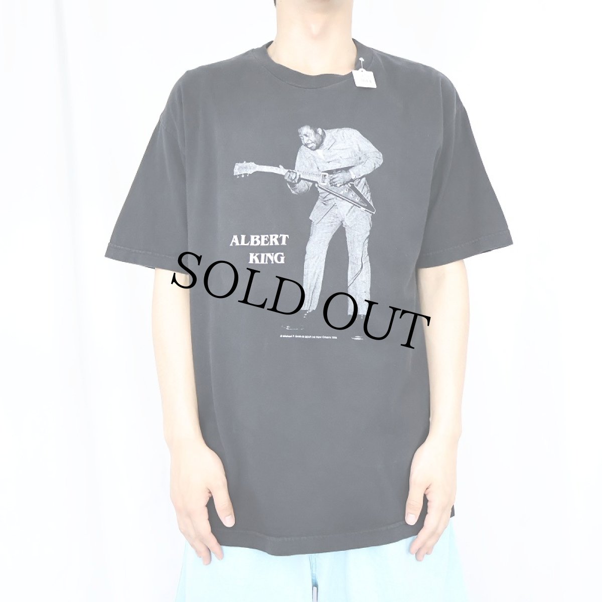 画像2: 90's Albert King ブルースシンガー プリントTシャツ BLACK (2)