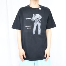 画像2: 90's Albert King ブルースシンガー プリントTシャツ BLACK (2)