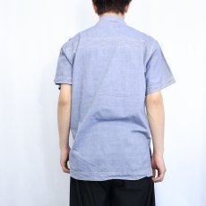 画像3: 70's〜 ハンド刺繍 シャンブレーシャツ  (3)