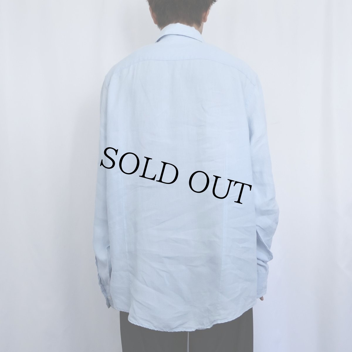 画像3: 2000's BANANA REPUBLIC ドゥエボットーニ リネンシャツ XL (3)