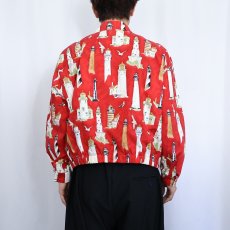 画像3: 90's CB CASUAL USA製 ライトハウス柄 コットンスイングトップ 2X (3)
