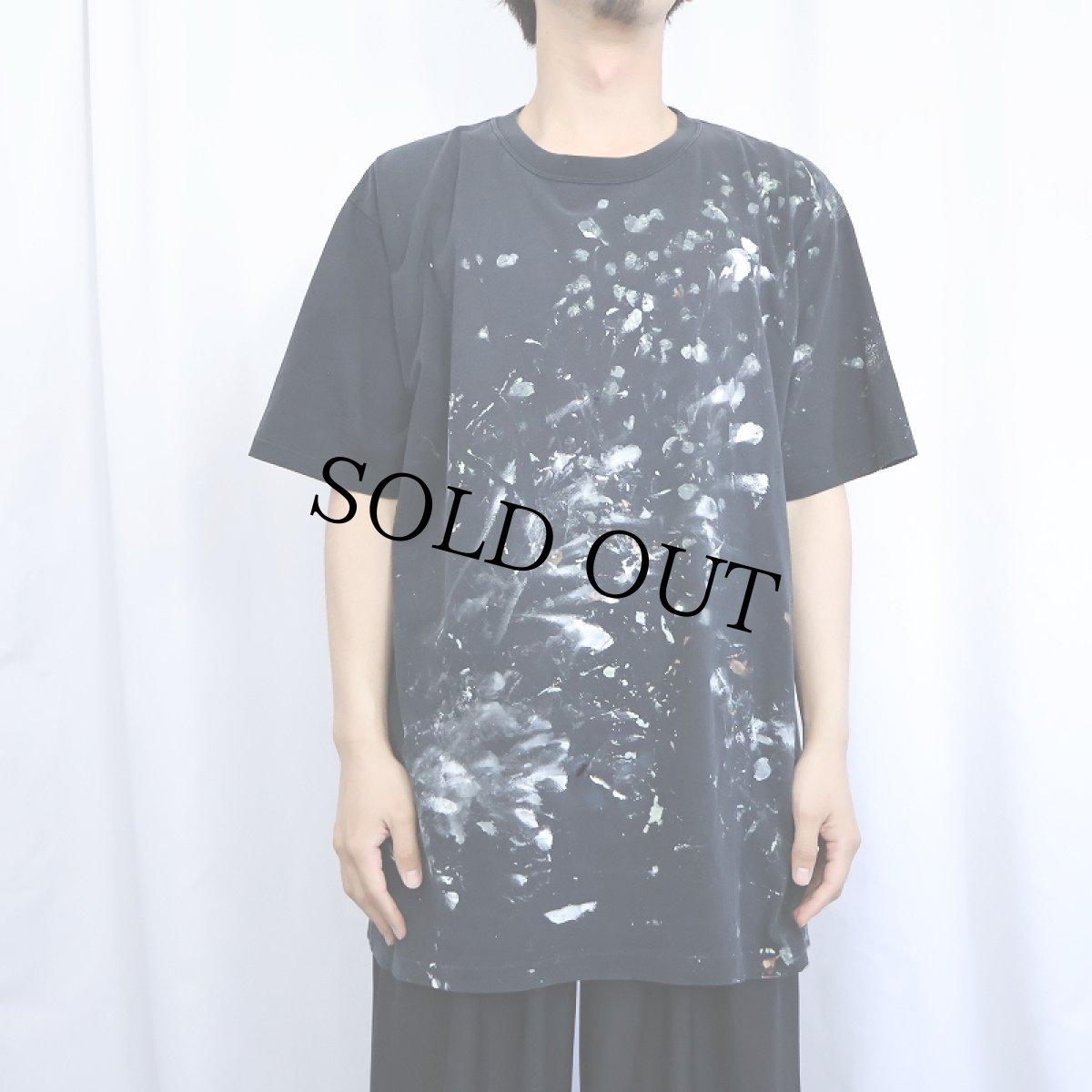 画像2: 90's RETREAT ペンキペイント Tシャツ BLACK (2)