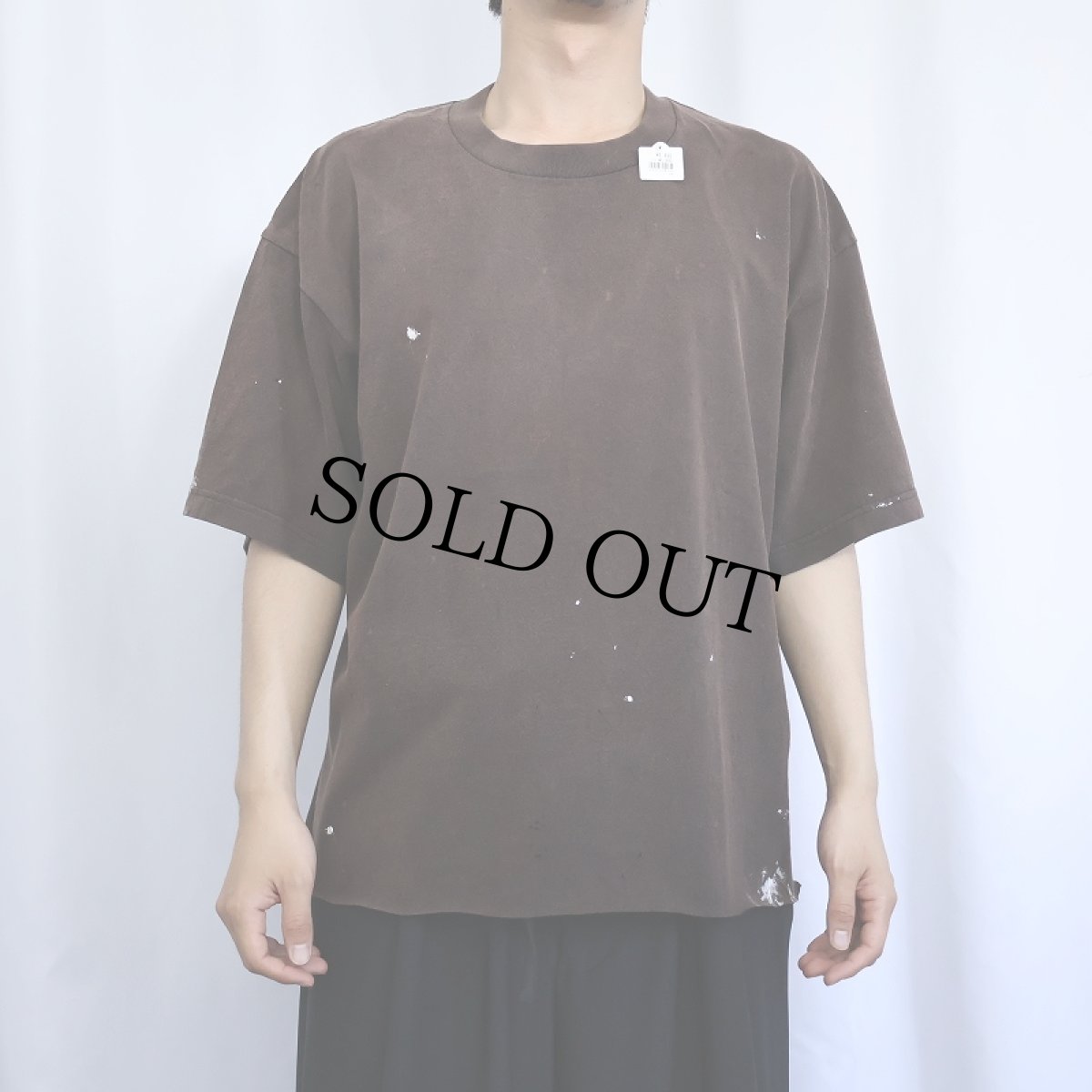 画像3: ペンキペイント フェード 無地カットオフTシャツ (3)