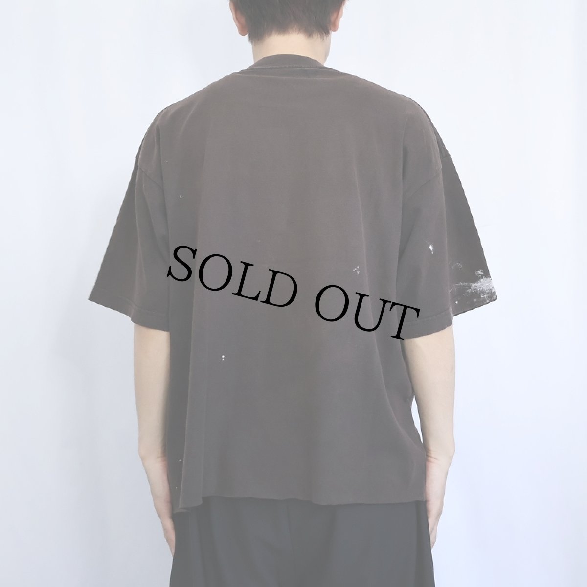 画像4: ペンキペイント フェード 無地カットオフTシャツ (4)