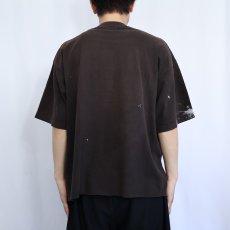画像4: ペンキペイント フェード 無地カットオフTシャツ  (4)