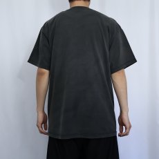 画像3: 2000's GILDAN CANADA製 無地フェードTシャツ BLACK L (3)