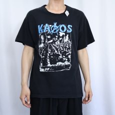 画像2: KAOOS "TRIBE" パンクバンドプリントTシャツ BLACK (2)