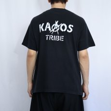 画像3: KAOOS "TRIBE" パンクバンドプリントTシャツ BLACK (3)