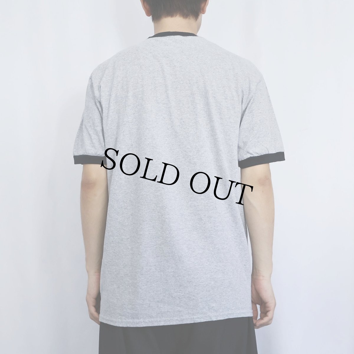 画像3: Steven Rhodes "Deal with the Devil" イラストプリントリンガーTシャツ L (3)