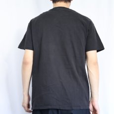 画像3: 90's Hanes USA製 無地ポケットTシャツ BLACK L (3)