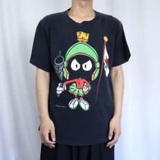 画像2: 90's Marvin the Martian USA製 キャラクタープリントTシャツ BLACK L (2)