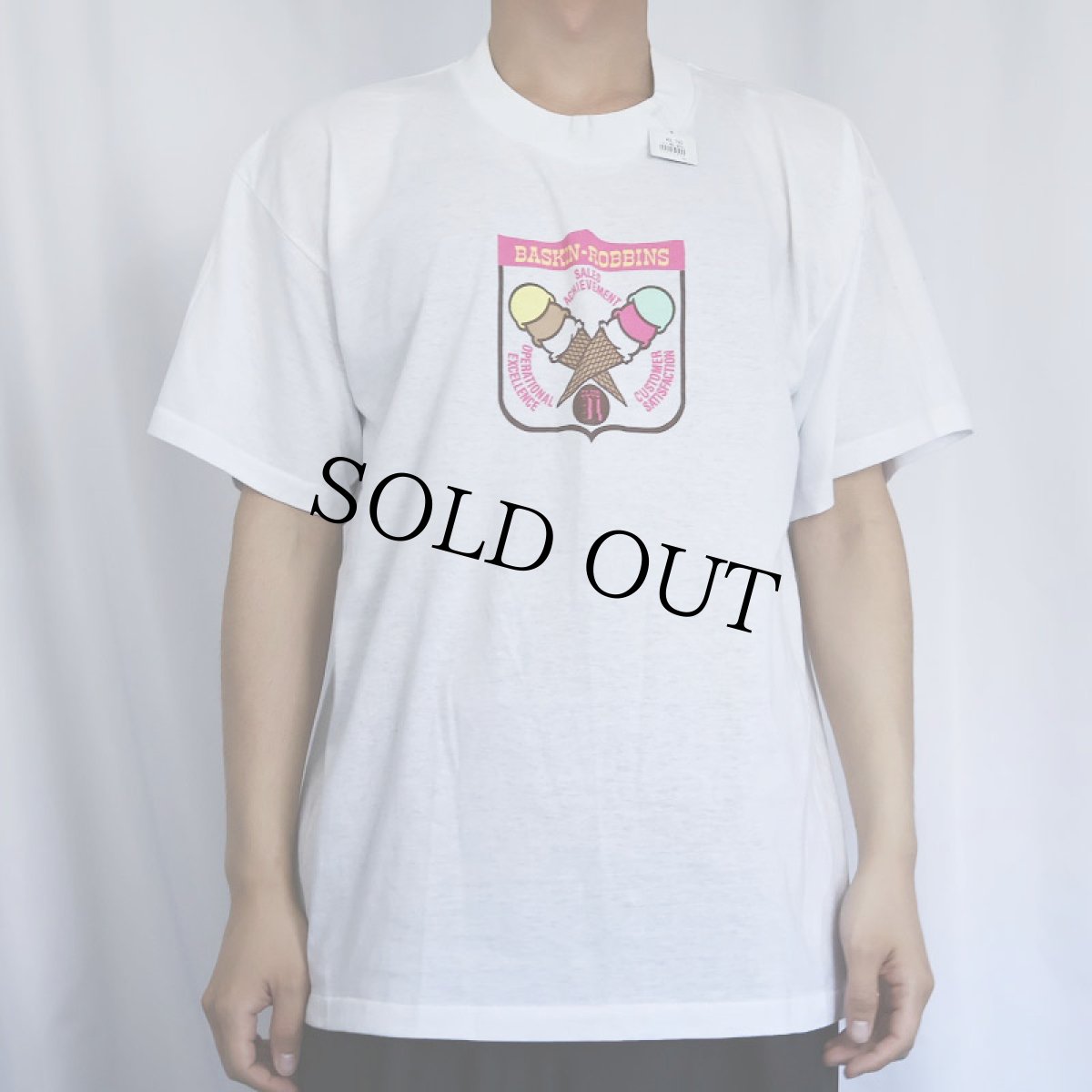 画像2: 80's BASKIN ROBBINS USA製 アイスクリームショップ プリントTシャツ XL (2)