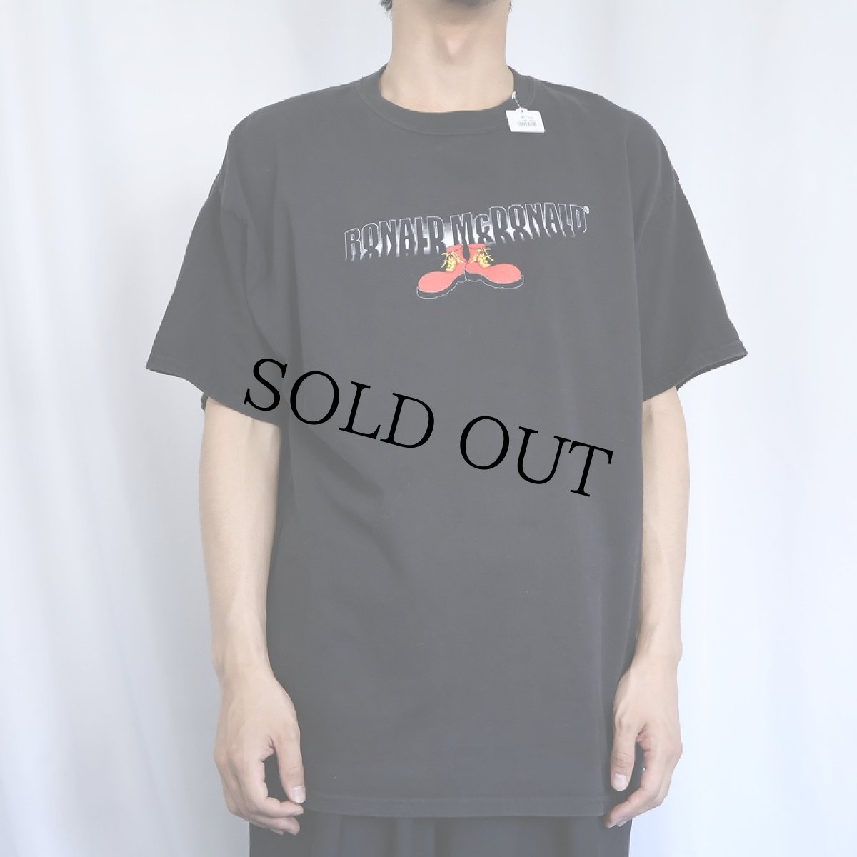 画像2: RONALD McDONALD 企業キャラクタープリントTシャツ BLACK XL (2)