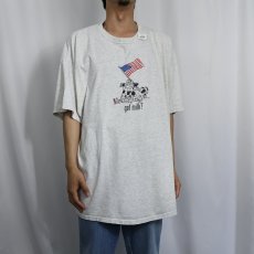画像2: "got milk?" 星条旗×牛 イラストプリントTシャツ 3XL (2)