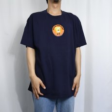 画像2: 2000's SPONGE BOB "LEAVE MY BRAIN ALONE!" キャラクタープリントTシャツ NAVY XL (2)