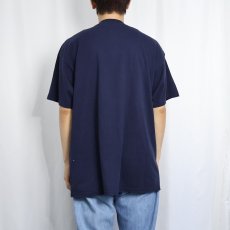 画像3: 2000's SPONGE BOB "LEAVE MY BRAIN ALONE!" キャラクタープリントTシャツ NAVY XL (3)