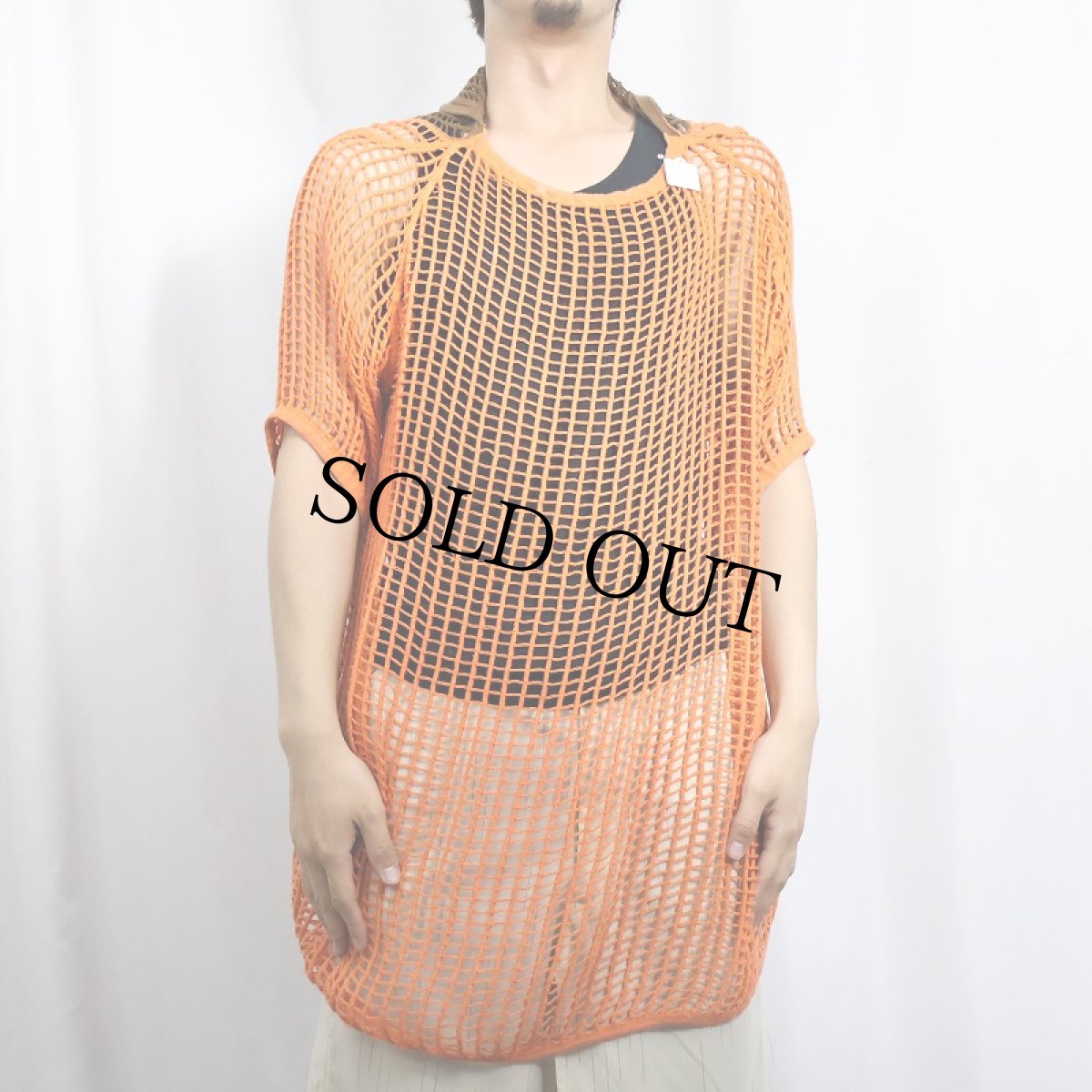 画像3: 80's〜 DANISH ARMY "OVER DYE" メッシュシャツ (3)