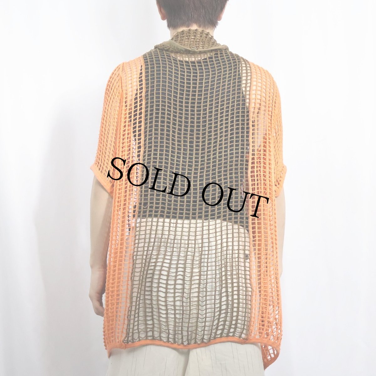 画像4: 80's〜 DANISH ARMY "OVER DYE" メッシュシャツ (4)