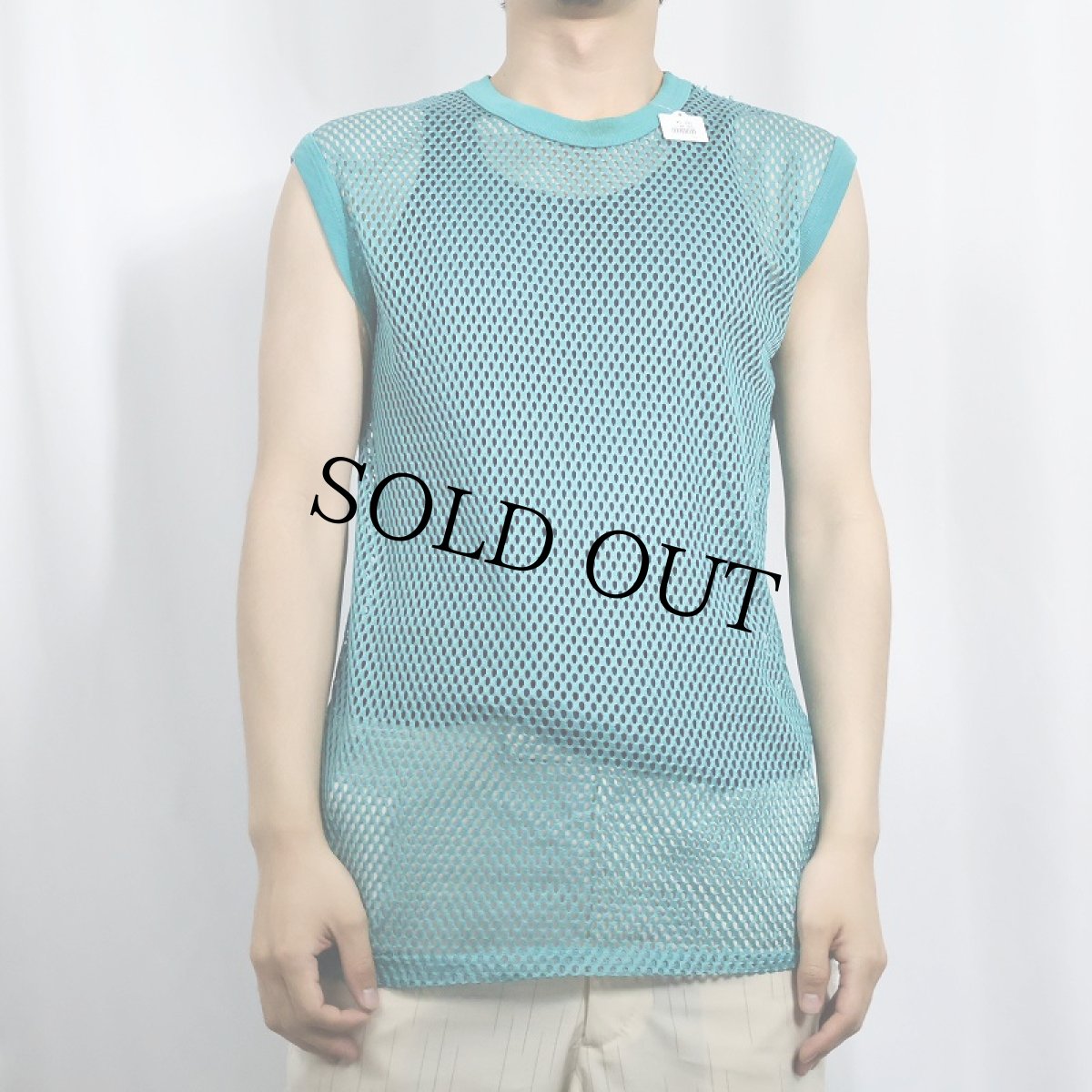 画像2: 80〜90's PRO CLASSICS USA製 メッシュタンクトップ L (2)