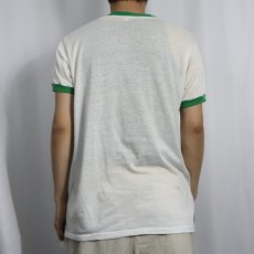 画像3: 80's FRANCHISE BAR ビールイラストプリントリンガーTシャツ XL (3)