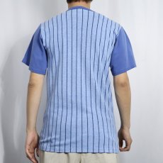 画像3: 70〜80's RUSSELL ATHLETIC 金タグ USA製 ストライプ柄 猫目ボタン ヘンリーネックTシャツ M (3)