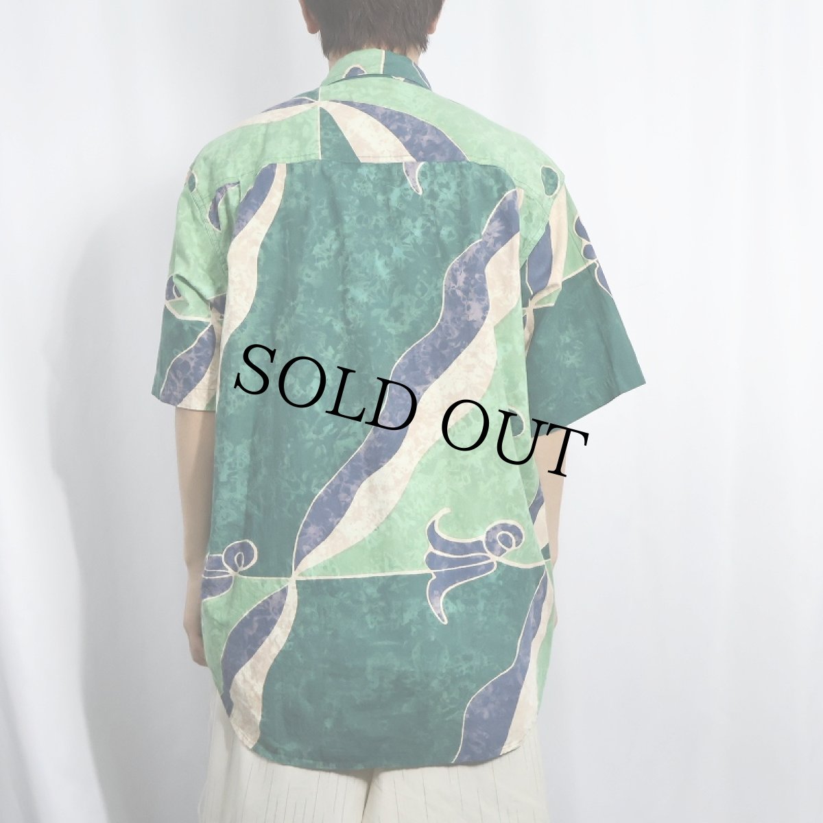 画像3: THE TERRITORY AHEAD ろうけつ染め 総柄コットンシャツ L (3)