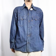 画像2: 70's Levi's デニムウエスタンシャツ L (2)