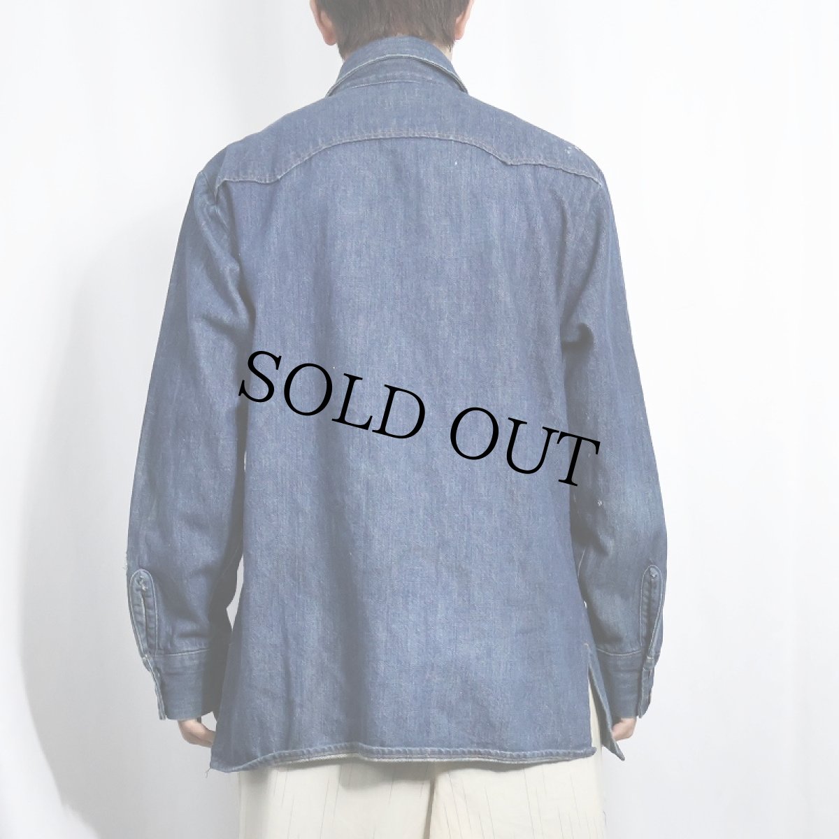 画像3: 70's Levi's デニムウエスタンシャツ L (3)