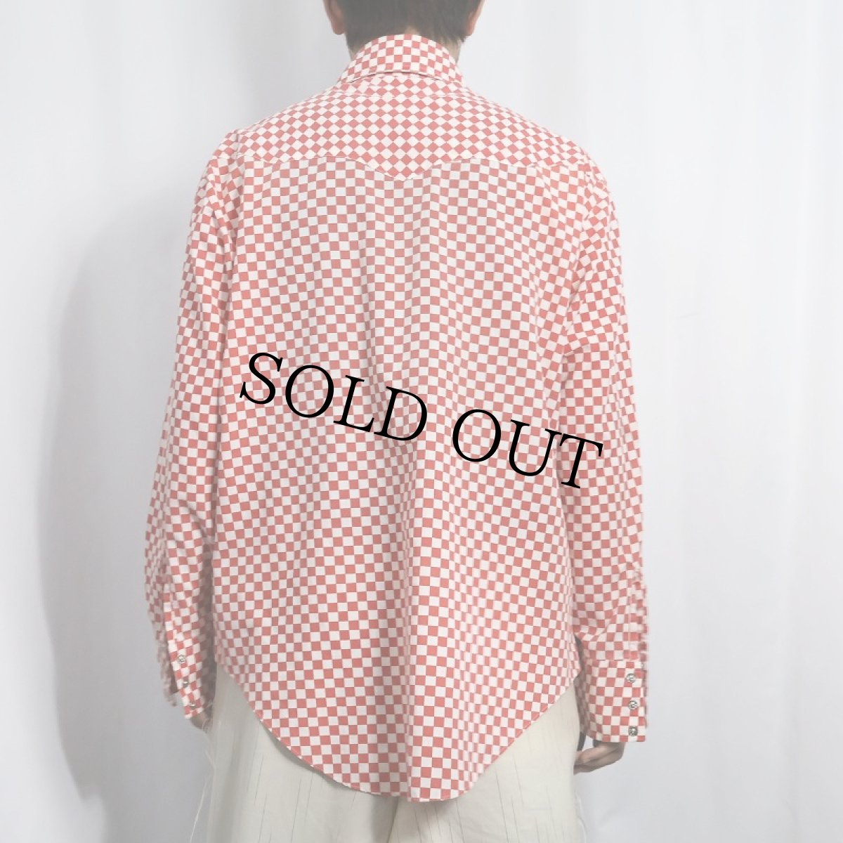 画像3: 70's MONTGOMERY WARD KOREA製 チェッカー柄 コットンウエスタンシャツ 16 1/2 (3)