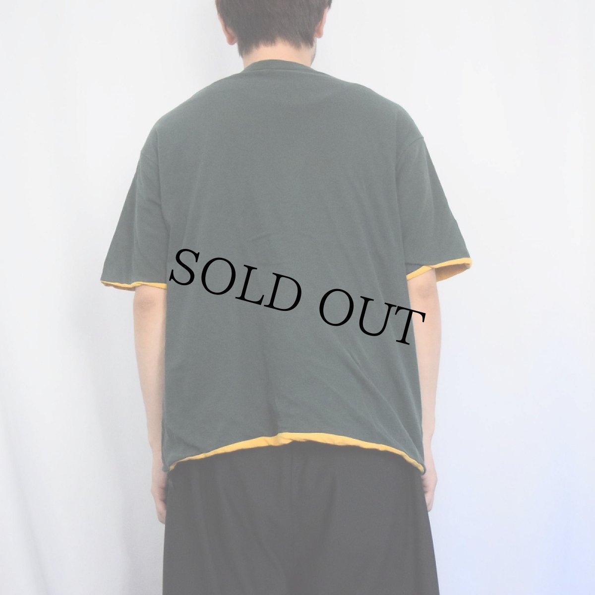 画像4: 90's〜 ABERCROMBIE＆FITCH USA製 ダブルフェイス リバーシブルTシャツ GREEN L (4)