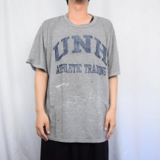 画像2: 80's RUSSELL ATHLETIC USA製 "UNH ATHLETIC TRAINING" カレッジプリントTシャツ XL (2)