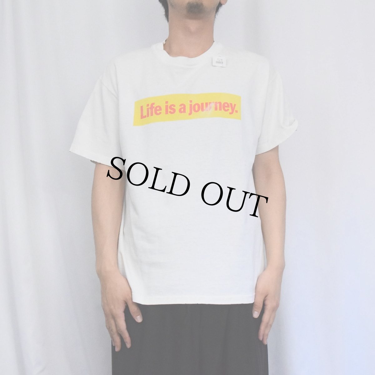 画像3: 90's NISSAN USA製 "Life is a journey. Enjoy the ride." メッセージプリントTシャツ L (3)