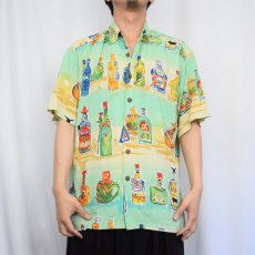 画像2: KAHALA 総柄 レーヨンアロハシャツ S (2)